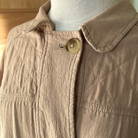 American Eagle 🦅 Beige Cotton Button Down Lightweight Bomber Jacket, Size L - Picture 9 of 16
